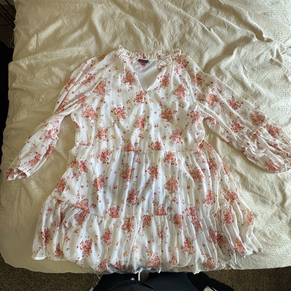 Vince Camuto Pink and White Mini Dress